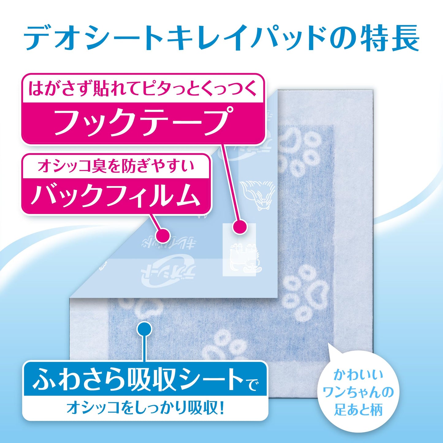 [貼るだけ キレイ・ラク・エコ] デオシート キレイパッド Sサイズ 160枚 [80枚x2] 犬用 トイレシート パッド【まとめ買い】