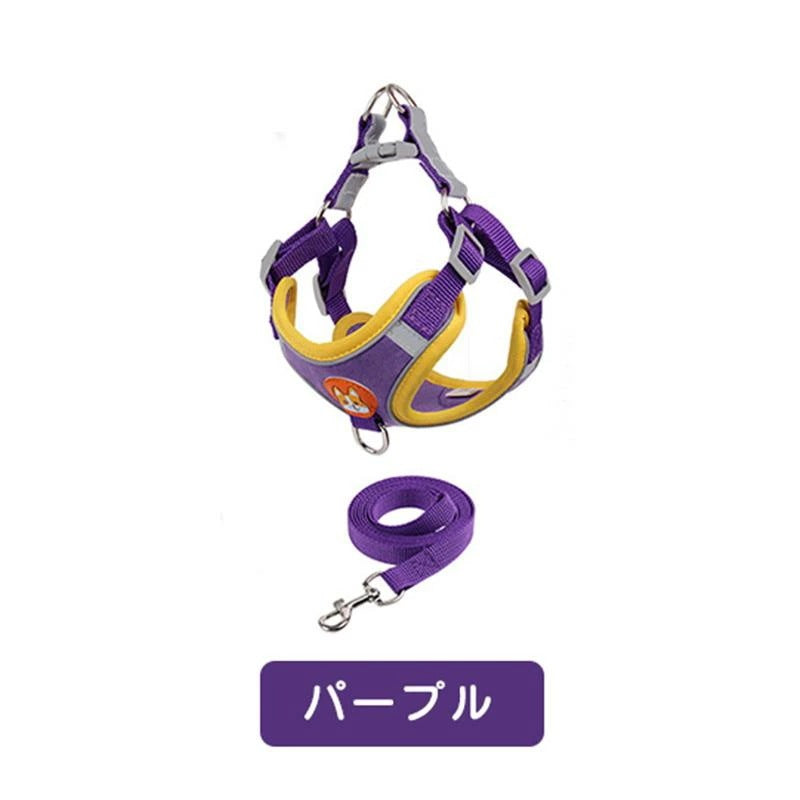 新商品プロモーション，数量限定 犬 ハーネス 犬用ハーネス リード付き ペット用 胴輪 小型犬 中型犬 大型犬 反射 簡単装着 可愛い 抜けない 柔らかい ペット用ハーネス犬 ハーネス