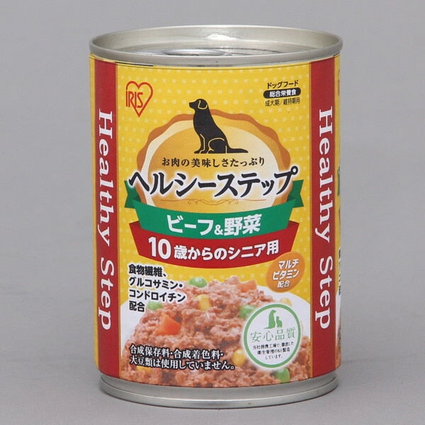 <a href="https://www.qoo10.jp/gmkt.inc/Search/brand.aspx?brandno=49458" target="_blank" class="title_brand" id="btn_brand" title="アイリスオーヤマ">アイリスオーヤマ</a>P-HLC-10BV ヘルシーステップ ドッグフード (10歳以上用 ビーフ&野菜 375g)