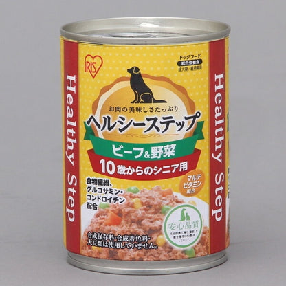 <a href="https://www.qoo10.jp/gmkt.inc/Search/brand.aspx?brandno=49458" target="_blank" class="title_brand" id="btn_brand" title="アイリスオーヤマ">アイリスオーヤマ</a>P-HLC-10BV ヘルシーステップ ドッグフード (10歳以上用 ビーフ&野菜 375g)