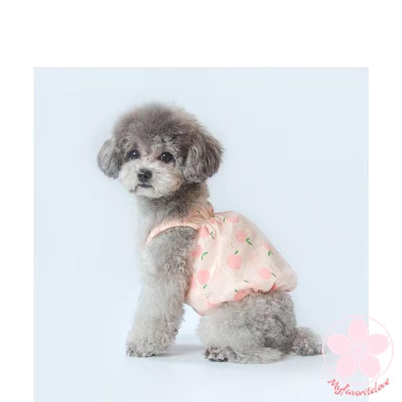 新作登場 ぺット 服 安い 犬 春 夏 ピーチ 柄 キャミソール かわいい 可愛い ハイブランド 猫 ドッグ ウェア