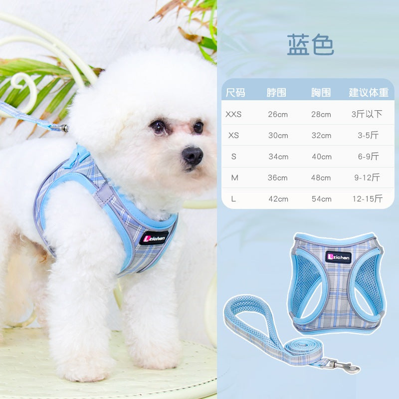 軽量 猫用 64 リード リーシュ ペット用品 お出かけ 犬用ハーネス 胴輪 ハーネス 犬用 簡単装着 ペットハーネス ネコ用ハーネス 中型犬 犬 小型犬 おしゃれ 2点セット ハーネスリードセット
