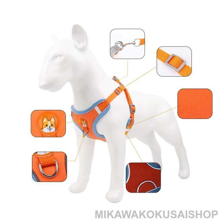 新作ハーネスSMLXLリード 犬 アウトドア 小型犬 脱げない 簡単装着 胴輪 引っ張り防止 抜けない 抜けない お出かけ 中型犬 おしゃれ大好評