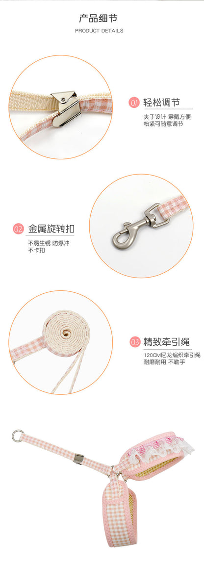軽量 中型犬 ペットハーネス ペット用品 胴輪 犬用ハーネス 猫用 犬 ハーネス 簡単装着 おしゃれ ハーネスリードセット 小型犬 4 2点セット リーシュ お散歩 リード ネコ用ハーネス 犬用 お出