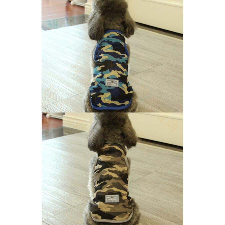 万能流行感 犬服 タンクトップ 春 夏 ペット服 ドッグウェア ペットウェア 犬 小型犬 中型犬 袖なし ノースリーブ 迷彩 犬用ウェア ペット用品 ペットグッズ 可愛い