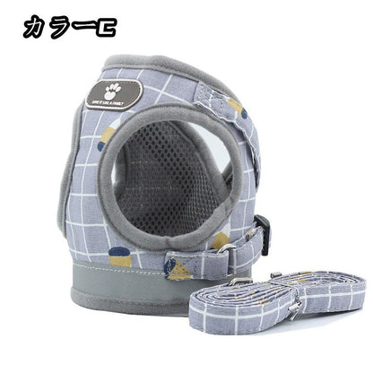 犬 ハーネス 犬用ハーネス ハーネスリード 小型犬 中型犬 脱げない 通気繊維 おしゃれ リード付き 胴輪 簡単装着 ワンタッチ