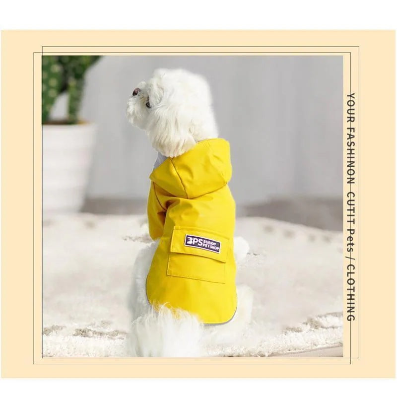 犬 レインコート レイングッズ 小型犬 カッパ フード付き ポンチョ 梅雨 雨具