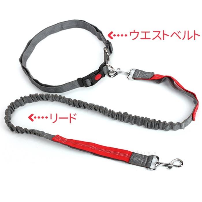 新商品プロモーション，数量限定 リード 犬 ハンズフリー 犬と一緒にランニング ジョギング 腰に巻ける ウエスト マルチ ペット用品リード 犬