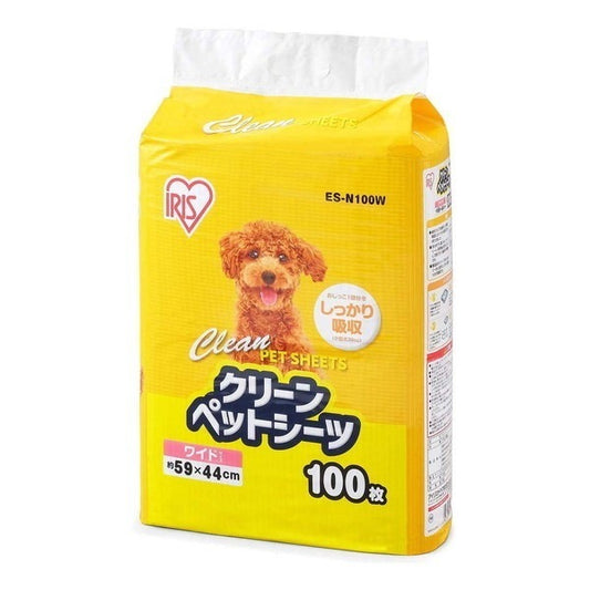 <a href="https://www.qoo10.jp/gmkt.inc/Search/brand.aspx?brandno=49458" target="_blank" class="title_brand" id="btn_brand" title="アイリスオーヤマ">アイリスオーヤマ</a>クリーンペットシーツ ワイド100枚 ES-N100W