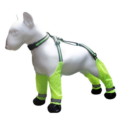 新製品が出回る サスペンダー付き 屋外四本足パンツ スペンダー付き犬用パンツ 調節可能 脱げない 犬用レッグカバー 脱げない 犬用ブーツ 犬服 レインパンツ 犬用レッグカバー 肉球保護 汚れ防止 梅雨