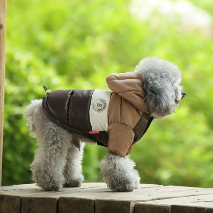 犬服 服 フード付きダウン風ジャケット ジャケット コート おしゃれ かわいい 小型犬 保温 防寒 やわらか あったか 犬用 犬の服 犬 服 ペット服 ドッグウェア997
