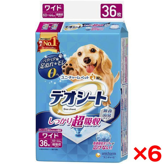 <a href="https://www.qoo10.jp/gmkt.inc/Search/brand.aspx?brandno=18151" target="_blank" class="title_brand" id="btn_brand" title="ユニ・チャーム">ユニ・チャーム</a>6個セット デオシート 超吸収無香消臭ワイド36枚