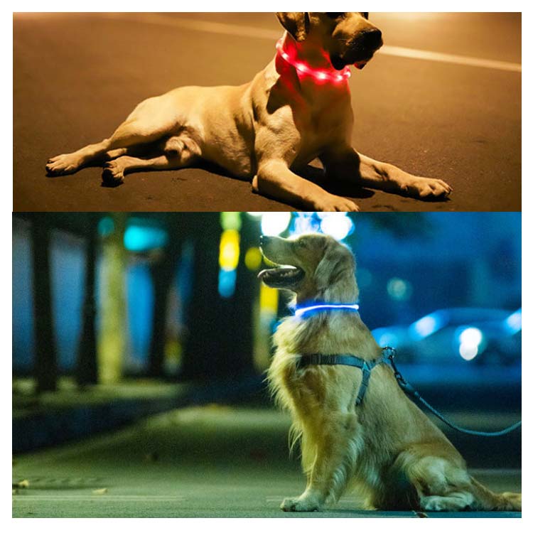 首輪 光る 犬 光る首輪 送料無料 6色 長さ30cm 50cm 70cm カット自由 led USB充電式 LED光る首輪 LEDライト 夜間 散歩 防水 猫 ワンちゃんの安全対策 サイズ調整可 発