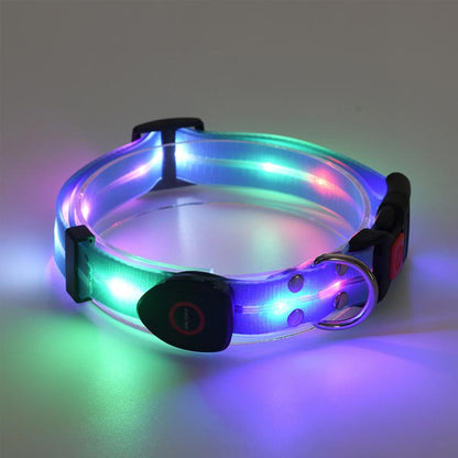 【送料無料】犬 首輪 光る LED光る首輪 犬光る首輪 USB充電式 ペット用首輪 サイズ調整可能 夜間散歩 柔らかい 無臭 夜散歩ライト 軽量 対策 視認性 子犬 小型犬 中型犬 大型犬 おしゃれ