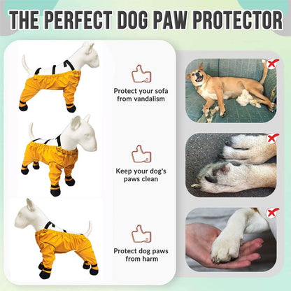 特売セール犬用レッグカバー スペンダー付き犬用パンツ 調節可能 防水 滑り止め 脱げない 犬服 犬用レッグカバー 犬 レインパンツ 犬用シューズ 屋外四本足パンツ 汚れ防止 肉球保護 サスペンダー付き