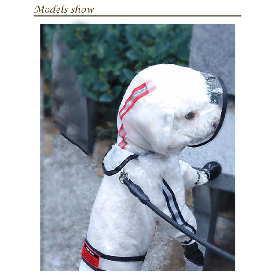 犬 レインコート 雨具 レインウェア ドッグウェア 犬服 フード付き 反射テープ付き ペット服 レインポンチョ 中型犬 大型犬 小型犬 犬屋 帽子付き