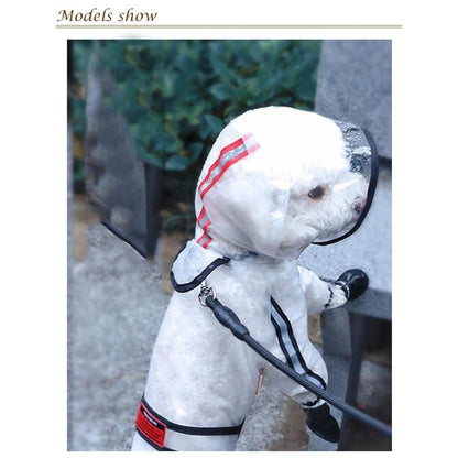 犬 レインコート 雨具 レインウェア ドッグウェア 犬服 フード付き 反射テープ付き ペット服 レインポンチョ 中型犬 大型犬 小型犬 犬屋 帽子付き