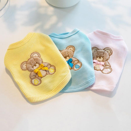超目玉新品 ペット 服 安い 犬 春 夏 秋 くま ちゃん 柄 タンクトップ かわいい 可愛い ハイブランド 猫 ドッグウェア