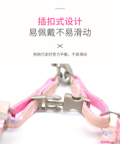おしゃれ ペット用品 100 ハーネス 軽量 犬 簡単装着 中型犬 犬用 ネコ用ハーネス 胴輪 猫用 お散歩 お出かけ シンプル 小型犬 リーシュ リード 2点セット ペットハーネス 犬用ハーネス ハ