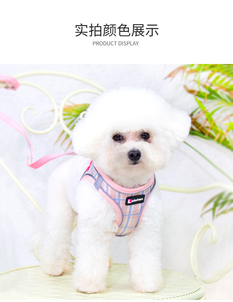 簡単装着 シンプル リーシュ ペット用品 お出かけ 軽量 犬 犬用 おしゃれ リード 猫用 お散歩 ハーネスリードセット ハーネス 46 2点セット 中型犬 胴輪 ペットハーネス ネコ用ハーネス 犬用