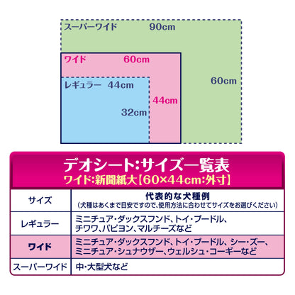デオシート しっかり超吸収(おしっこ5回分) 無香消臭 ワイド 162枚(54枚×3袋) 犬用 トイレシート [ケース品]【Amazon.co.jp限定】