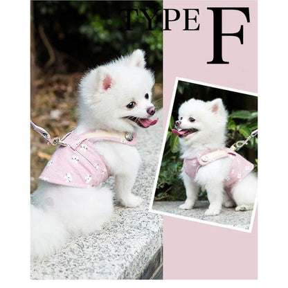 新商品プロモーション，数量限定 犬 ハーネス リード付 ペット 服 デザイン ウェアハーネス 胴輪 キャット ドッグ メッシュ犬 ハーネス
