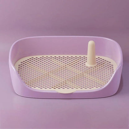 工ガ割-犬 トイレトレー 犬 トイレ ワイド 保護掃除が簡単 ペットトイレ トレーニングトイレ メッシュトレ メッシュトレー 犬トイレトレー 柱付き 訓練しやすい 飛び散