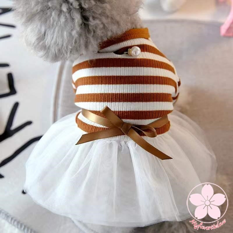 新作登場 ぺット 服 安い 犬 春 夏 秋 ボーダー 柄 ワンピース かわいい 可愛い ハイブランド 猫 ドッグ ウェア