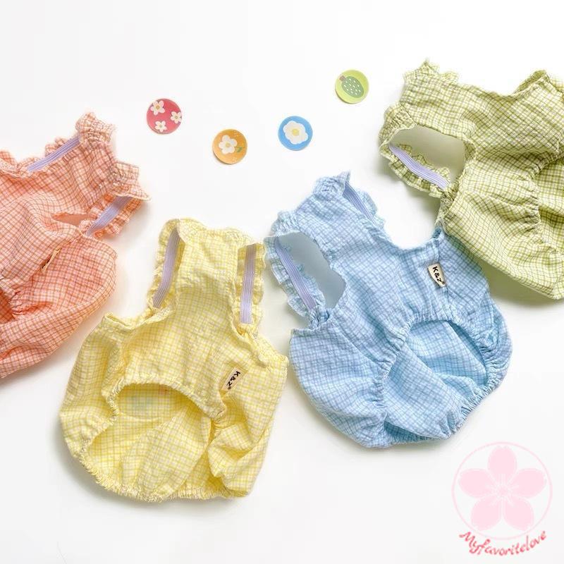 新品 大人気 ペット 服 安い 犬春 夏 フリル チェック キャミソール かわいい 可愛い ハイブランド 猫 ドッグ ウェア