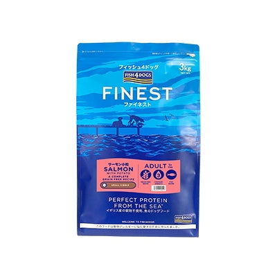 <a href="https://www.qoo10.jp/gmkt.inc/Search/brand.aspx?brandno=120554" target="_blank" class="title_brand" id="btn_brand" title="Fish4Dogs">Fish4Dogs</a>フィッシュ4ドッグ ファイネスト サーモン 小粒 3kg　【4562244180147】