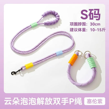 犬 リード ハーネス 紐 散歩紐 犬用デニムハーネス＆リード けん引ロープ ペット用品 s03