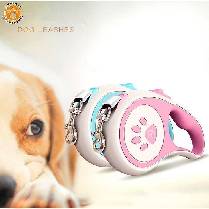 犬用リード ドッグリード ペットリード 伸縮リード 巻き取り式 ペット用品 中型犬 小型犬用 5M