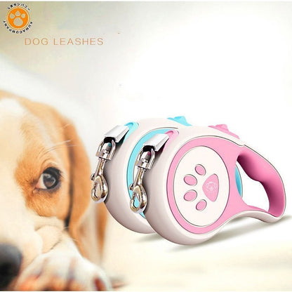 犬用リード ドッグリード ペットリード 伸縮リード 巻き取り式 ペット用品 中型犬 小型犬用 5M