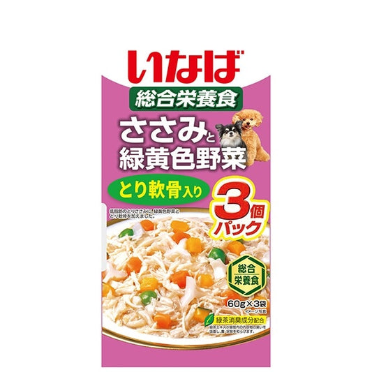 <a href="https://www.qoo10.jp/gmkt.inc/Search/brand.aspx?brandno=77771" target="_blank" class="title_brand" id="btn_brand" title="いなばペットフード">いなばペットフード</a>いなば ささみと緑黄色野菜 とり軟骨入り 60g3