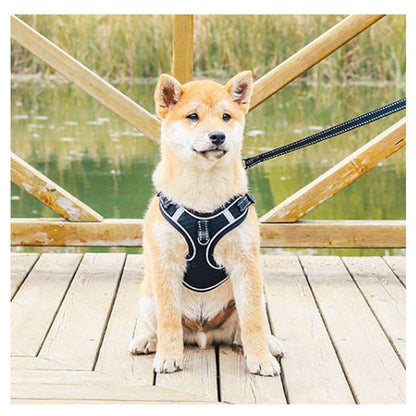ハーネスリードセット 犬 ハーネス 小型犬 中型犬 大型犬 犬 ウェアハーネス 胴輪 キャット ドッグ ペット トレーニング ペット用品 お散歩 しつけ リード 引っ張り 防止 メッシュ 装着しやすい