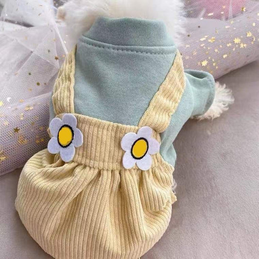 犬服 春と秋 ビブパンツ ペット ビションフリーゼ テディ キャッツ 小型犬 コーデュロイ 軽量 快適 犬 服 犬の服 犬 洋服 犬の服夏 犬洋服