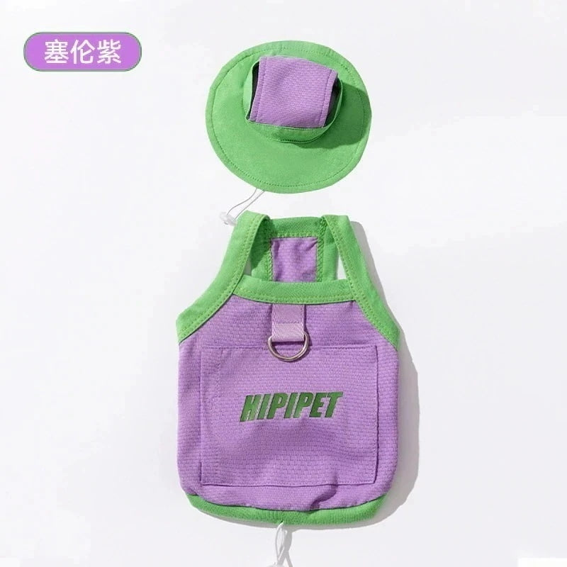 【新入荷】犬 洋服 犬服 春夏 リーシュベスト 小型犬 ペット服