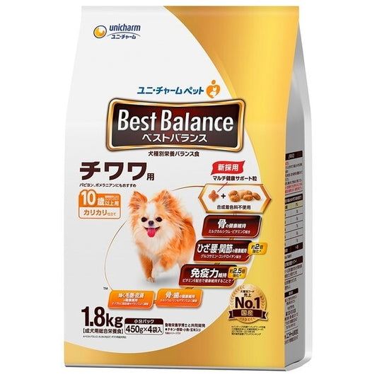 <a href="https://www.qoo10.jp/gmkt.inc/Search/brand.aspx?brandno=18151" target="_blank" class="title_brand" id="btn_brand" title="ユニ・チャーム">ユニ・チャーム</a>ベストバランス カリカリ仕立て チワワ用 10歳以上用 1.8kg