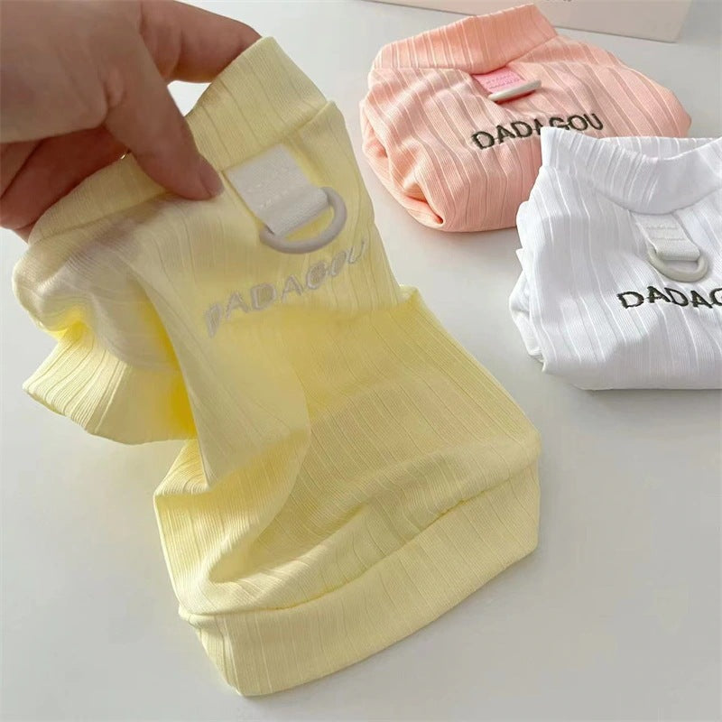 [犬 服]犬 洋服 ins人気商品 クールで滑らかなペットの春と夏のベストTシャツ猫犬犬二本足の服