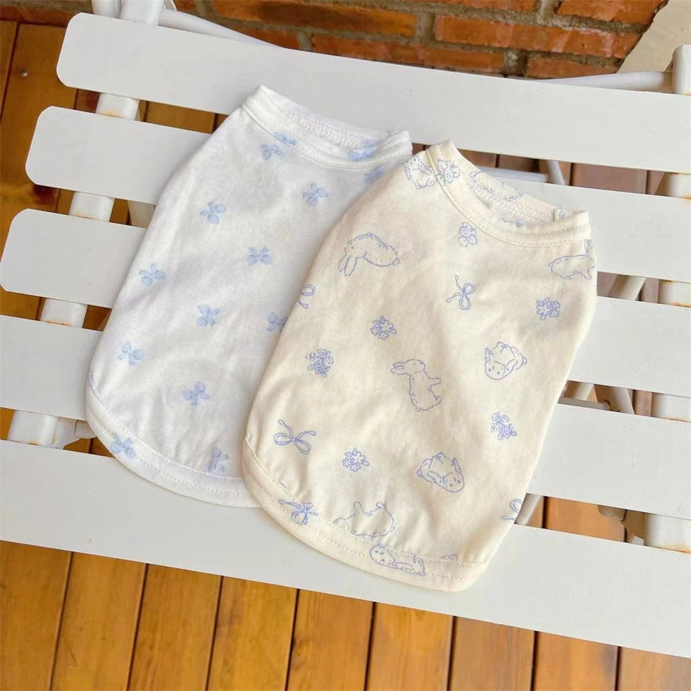 [犬 服]犬 洋服 ins人気商品 ソフトでキュートなホームベスト春夏薄手の小型犬犬猫の寝間着