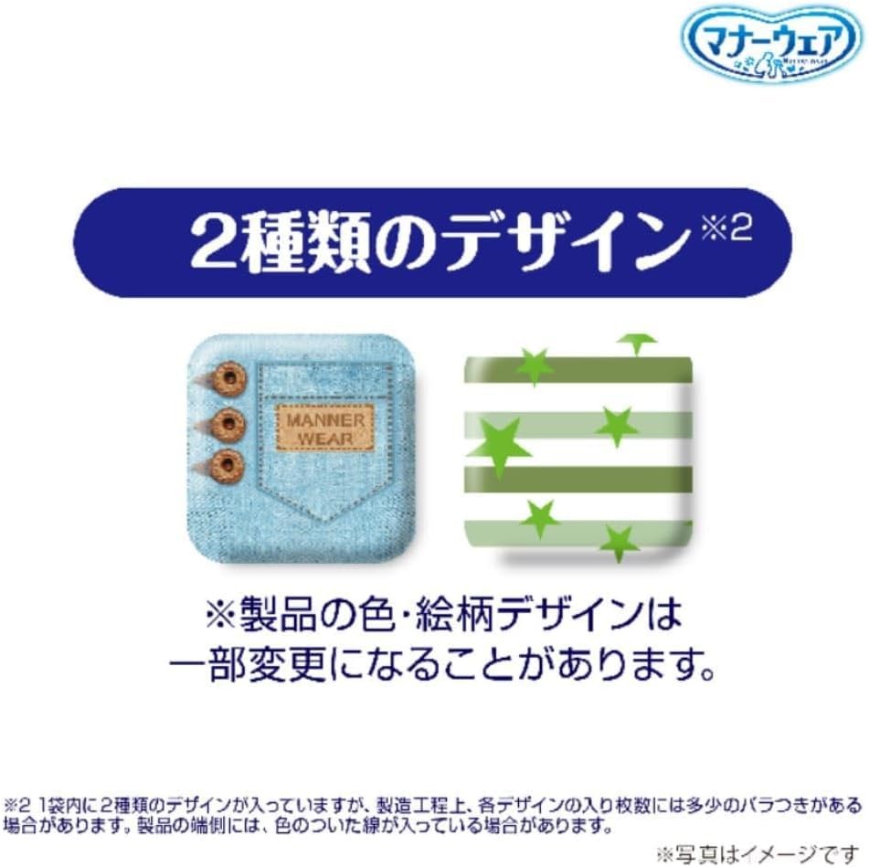 <a href="https://www.qoo10.jp/gmkt.inc/Search/brand.aspx?brandno=124379" target="_blank" class="title_brand" id="btn_brand" title="マナーウェア">マナーウェア</a>ユニ・チャーム 【セット販売】マナーウェア 長時間オムツ 男の子おしっこ用 中型犬用 Lサイズ デニム＆ストライプ 36枚×2コ