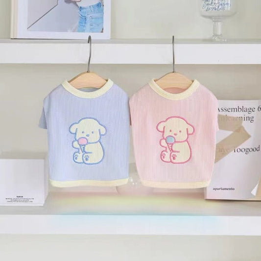 ペット服 猫 犬服 刺繍 ワッフル 春 秋 夏 ボトム ファイター プードル ビションフリーゼ犬 服 犬 犬の服 犬 洋服 犬の服夏 犬洋服