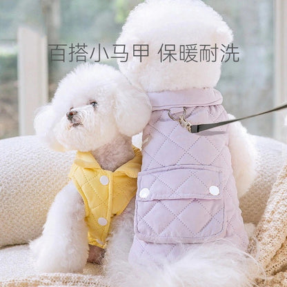 犬服 ワンちゃん服の保温ポケットはベストの子犬の両足を牽引し猫の服を厚くすることができる