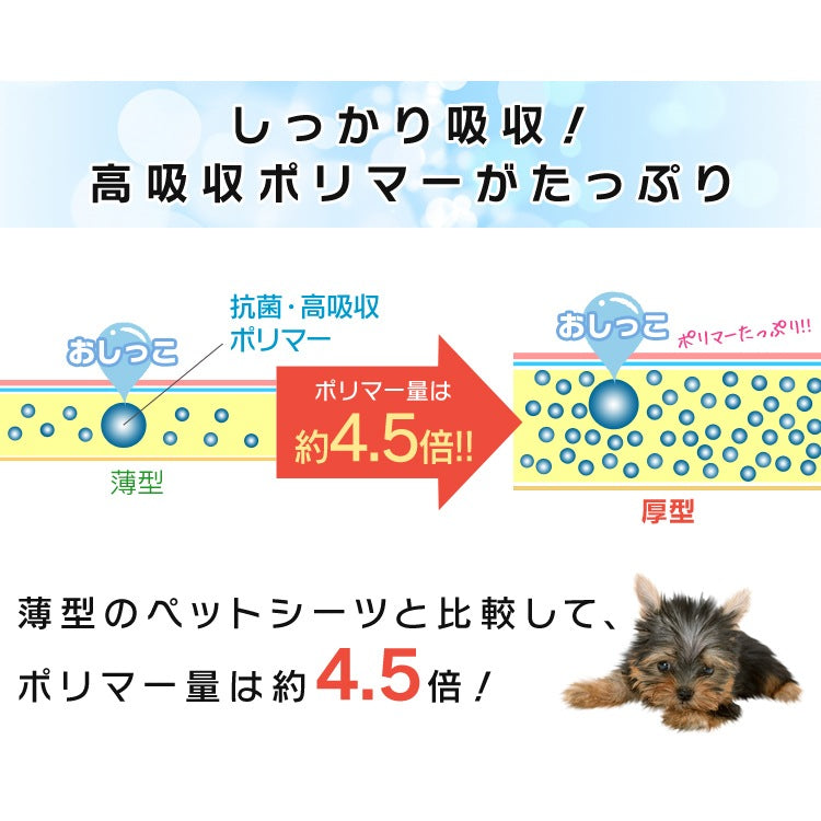 わんちゃんに合わせて選べる2サイズぺットシーツ ワイド レギュラー 厚型 / 超厚型 ペットシーツ メガ割
