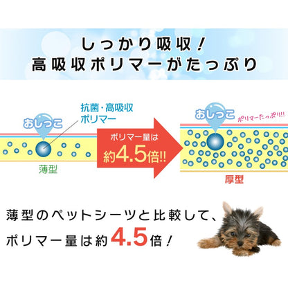 わんちゃんに合わせて選べる2サイズぺットシーツ ワイド レギュラー 厚型 / 超厚型 ペットシーツ メガ割
