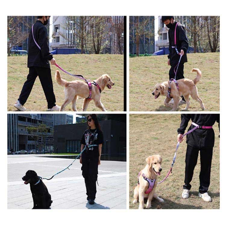 人気商品 迷子防止 大型犬 大型犬 ショルダーリード 犬 中型犬 ハンズフリー リード 外れ リード ハーネス ダブル ない 肩掛け 防止 ハンズフリー 犬 ダ大好評