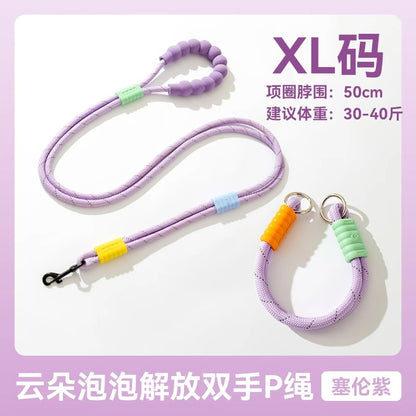 犬 リード ハーネス 紐 散歩紐 犬用デニムハーネス＆リード けん引ロープ ペット用品 s03