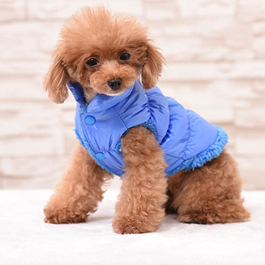 犬用ベスト ダウン風ベスト 犬用アウター ペット服 コート ジャンパー ドッグウェア 中綿 秋冬服 小型犬 中型犬 スナップボタン 防寒 温かい 裏起