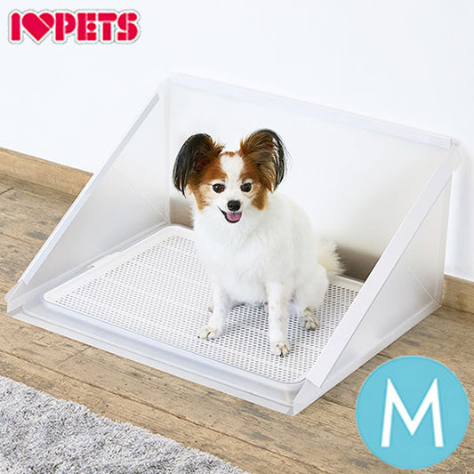 ボンビアルコン ペットレークリアメッシュ&プラスクリーン M セット ワイドサイズのシーツ対応 犬用トイレ 飛び散り防止 飛散防止 半透明 ガード 小型犬用 室内犬 ボンビ