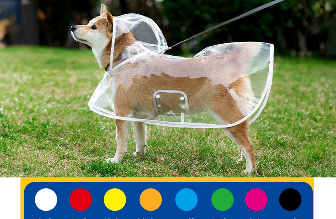 人気ペットマッキントッシュ透明犬マッキントッシュ防水防風ペット服大型犬